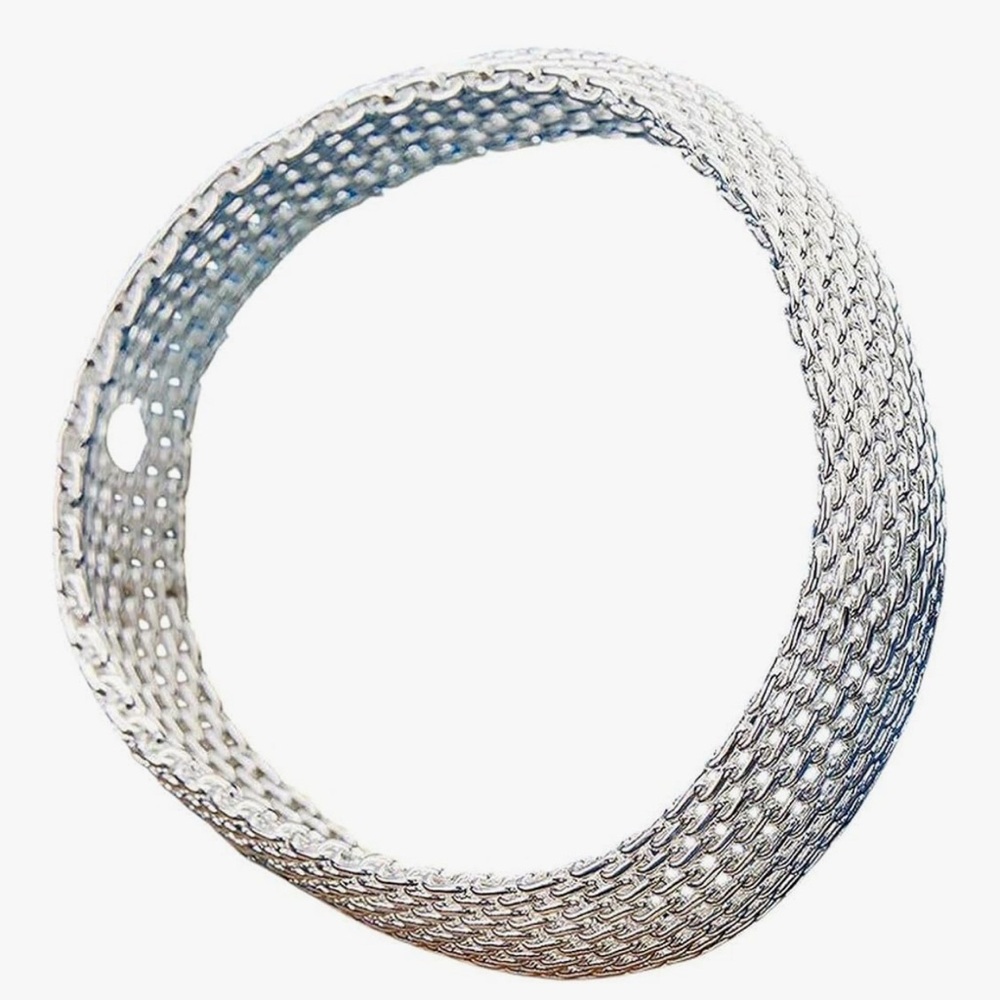 Elegant Silver Mesh Bracelet
